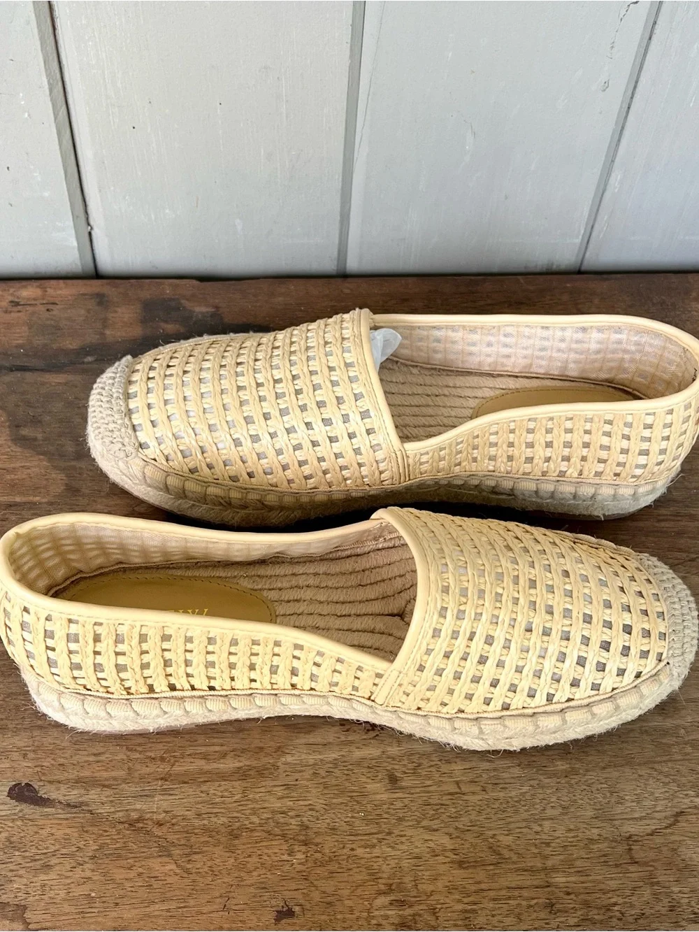 J Crew Factory Woven Espadrille Flats NWOB Women's 7.5